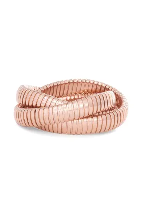 12mm Three Band Rolling Bracelet - Rose Gold