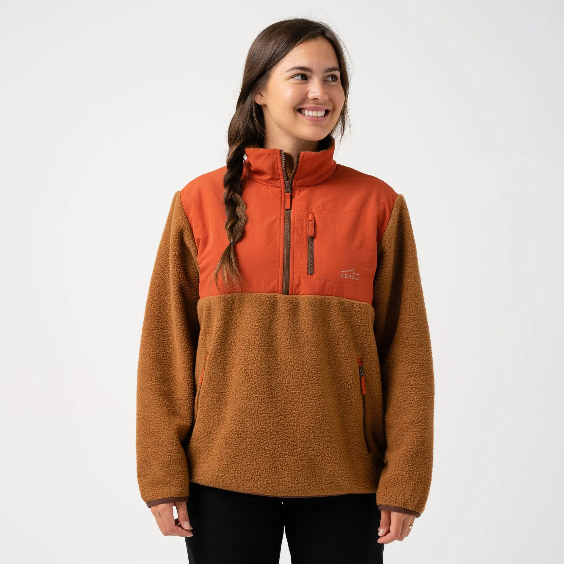 1/4 Zip Fleece Canyon Red