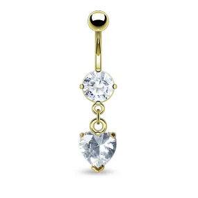 14K Gold Lovers Classic Belly Dangle