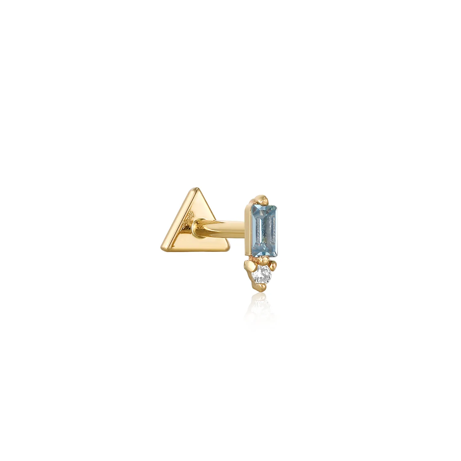 14k Something Blue Stud