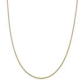 1.4mm 14k Yellow Gold Solid Classic Cable Chain Anklet