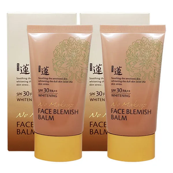 2 Pieces Welcos No Makeup Face Blemish Balm 50ml SPF30 PA   Whitening BB Creams Cosmetics Korean Facial Beauty Sunscreens Wrinkle Treatments Sensitive Skin Covers