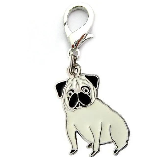 5Pcs/Lot Cute Chow Chow Sharpei Foxhound Pug Shepherd Dog Purse Charms