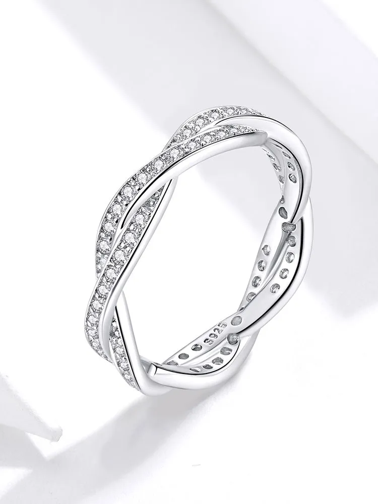 6 Styles Silver Crown Original European Wedding Rings with Crystal