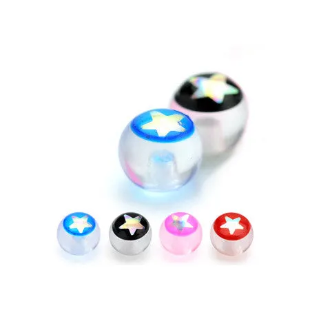 6mm Acrylic Star Inlay 14g Replacement Balls