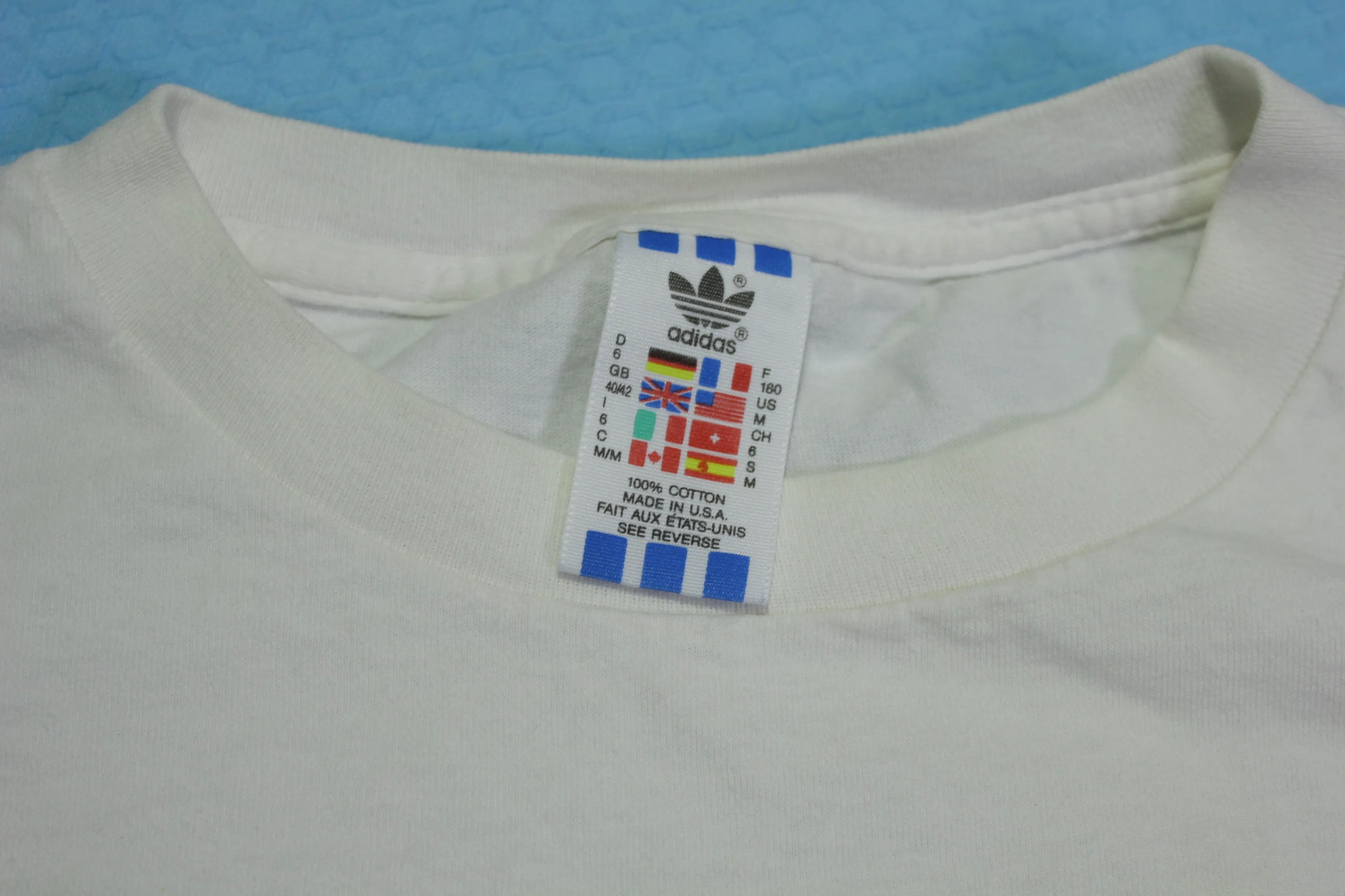 Adidas America Vintage 90's Made in USA Single Stitch Flag T-Shirt