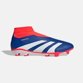 Adidas Predator League Laceless Firm Ground Unisex Football Shoes -Lucid Blue/Cloud White/Solar Red