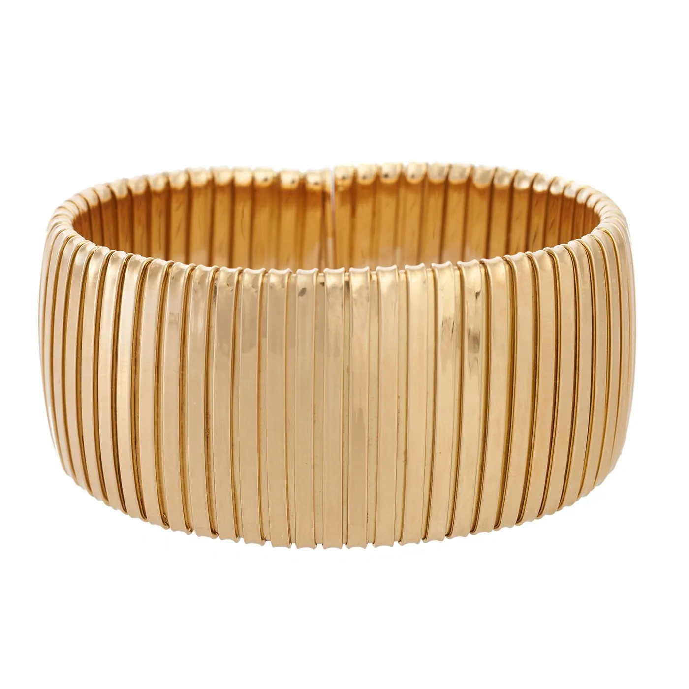 AFJ Gold Collection - Tubogas Cuff Bracelet, 18k Yellow Gold