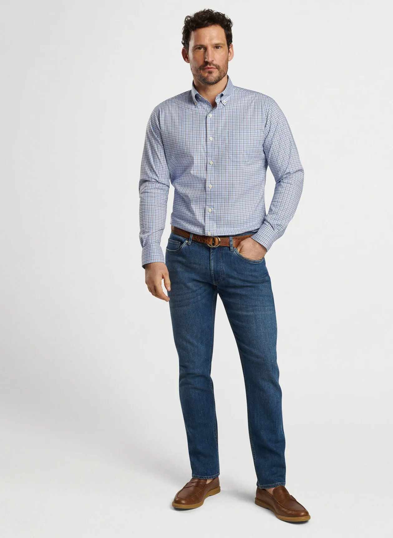 Albert Crown Lite Cotton-Stretch Sport Shirt