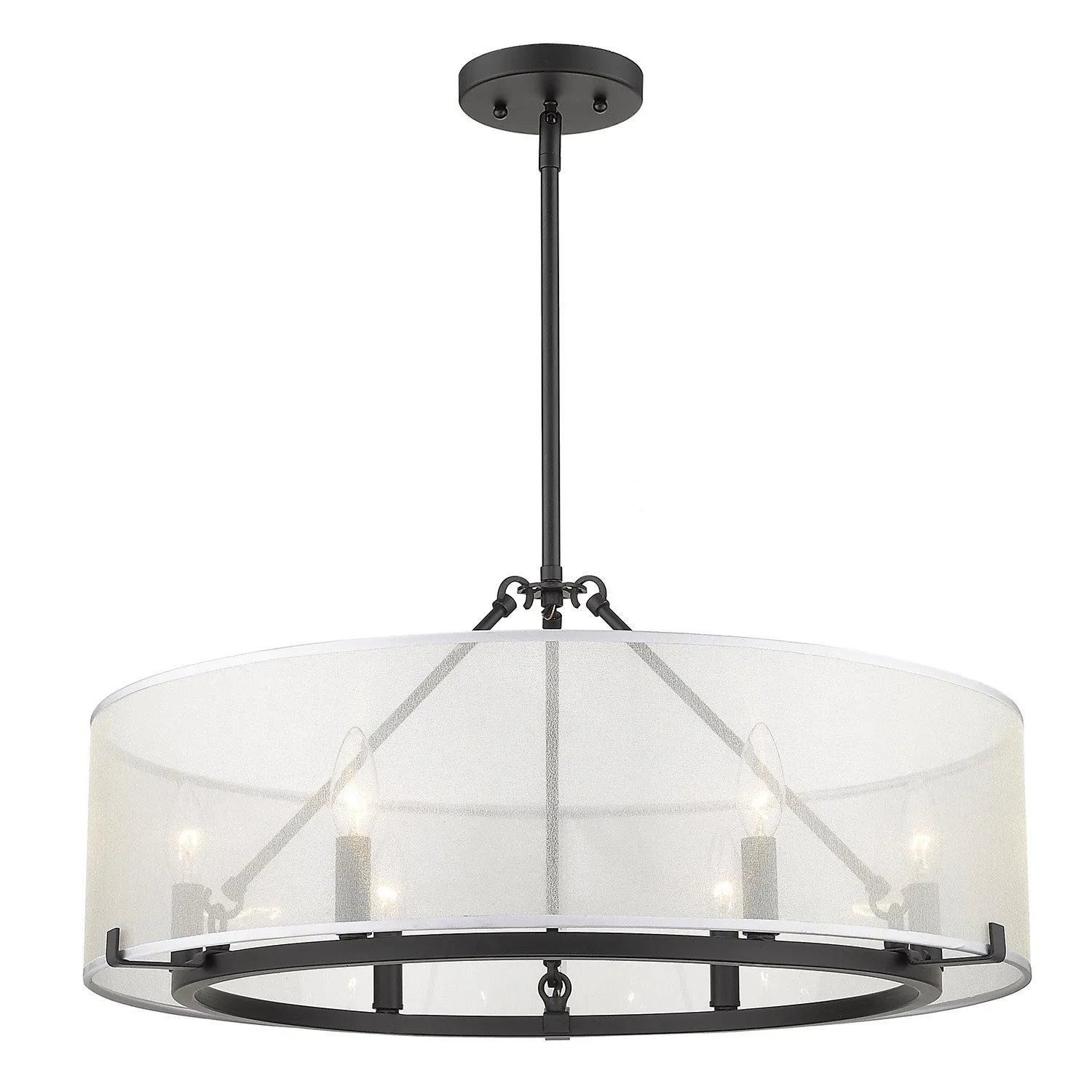 Alyssa 6 Light Chandelier in Matte Black