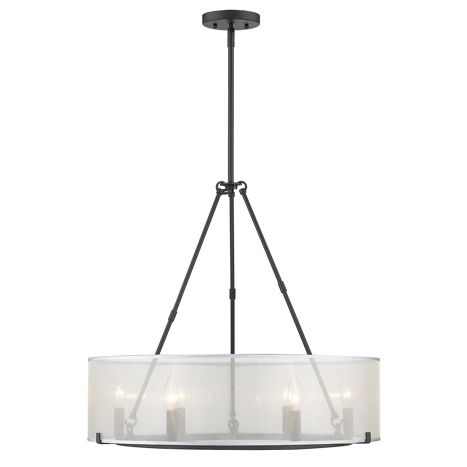 Alyssa 6 Light Chandelier in Matte Black