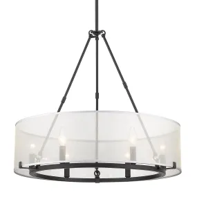 Alyssa 6 Light Chandelier in Matte Black