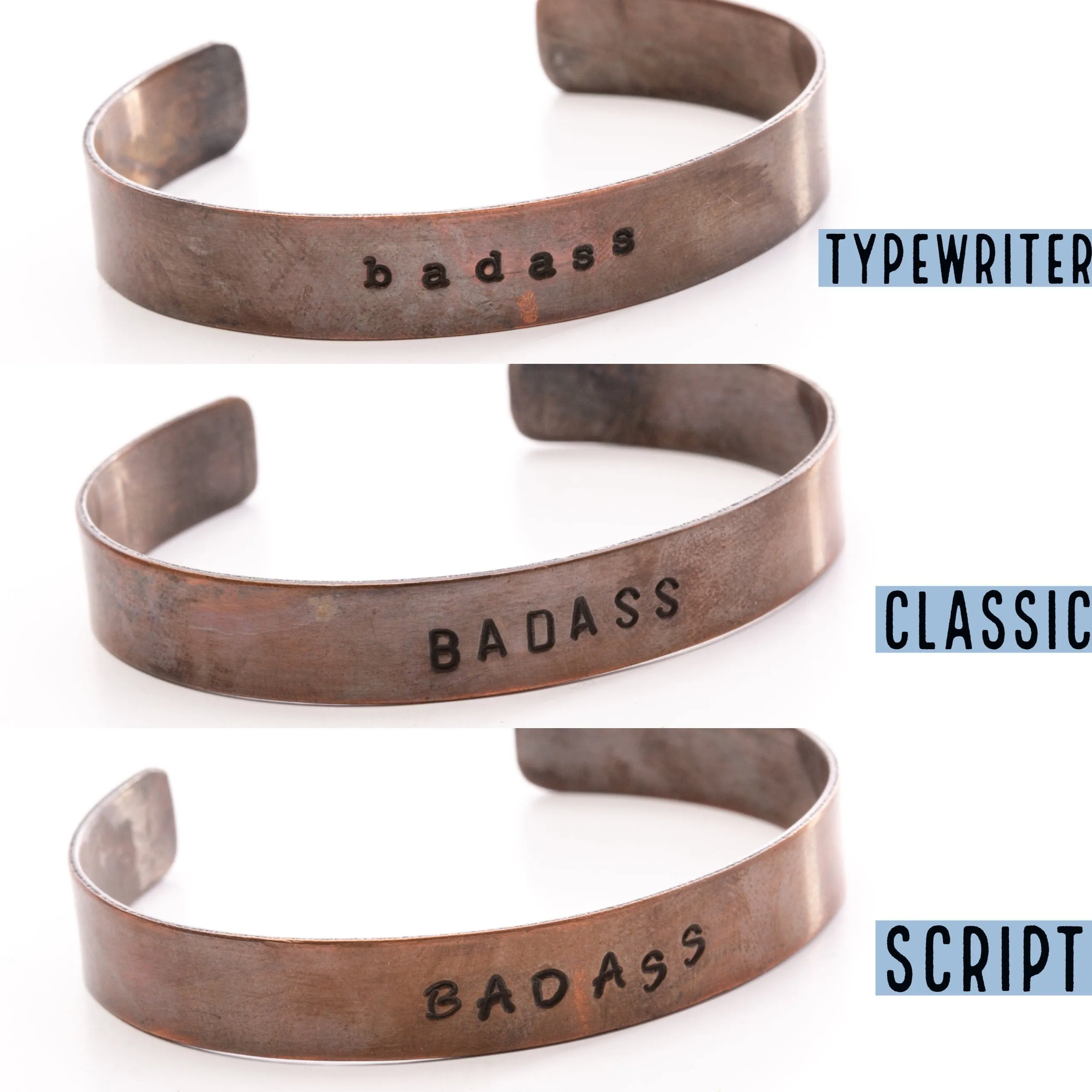 Amanda Moran Designs Copper Power Word Cuff Bracelet