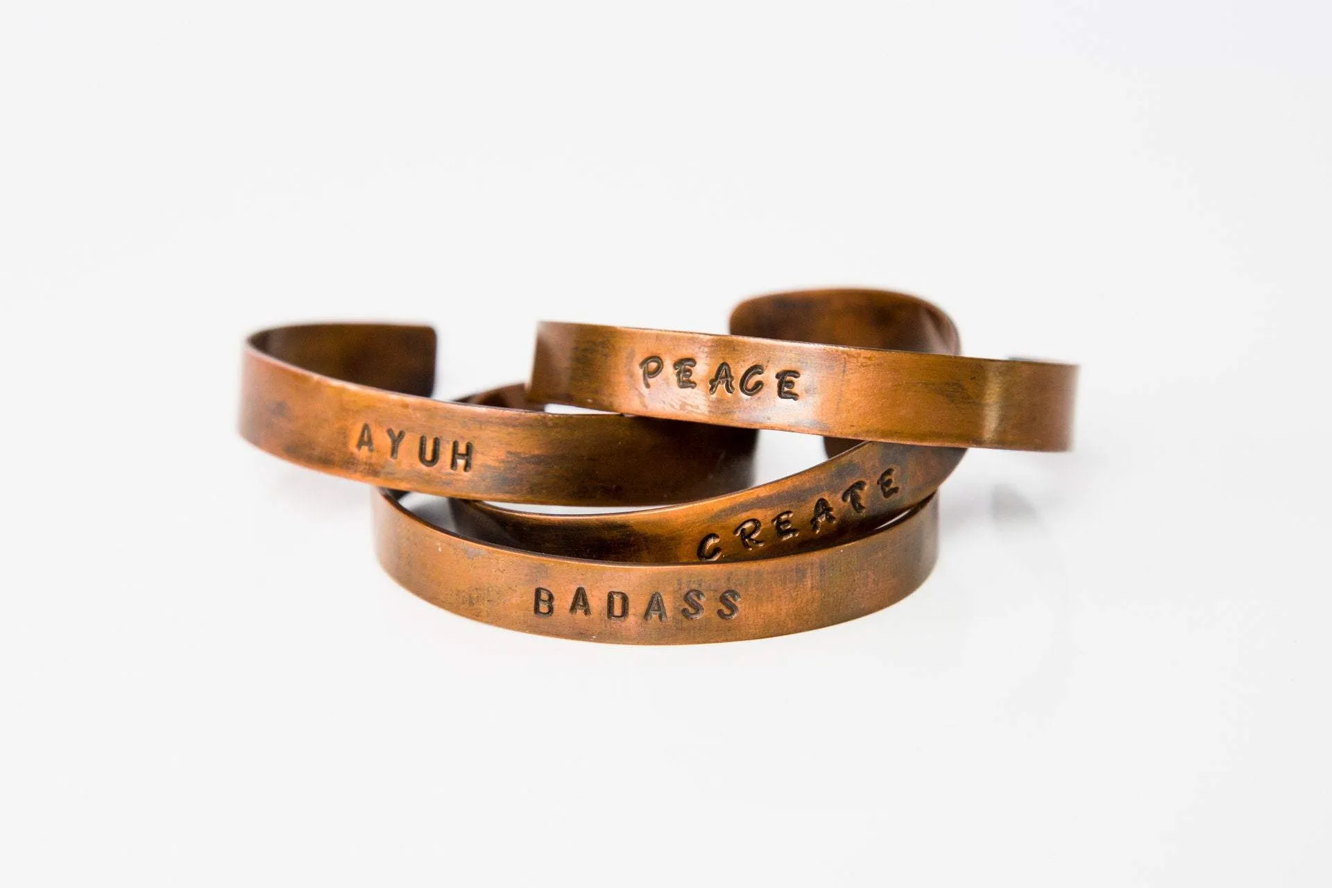 Amanda Moran Designs Copper Power Word Cuff Bracelet