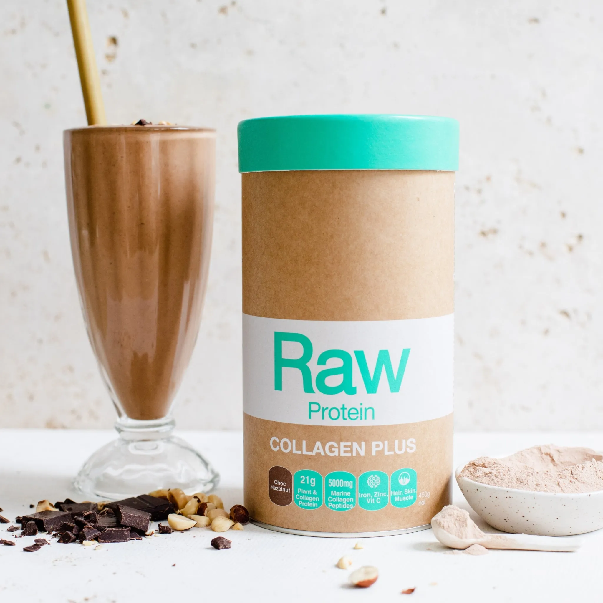 Amazonia - Raw Protein Collagen Plus Choc Hazelnut