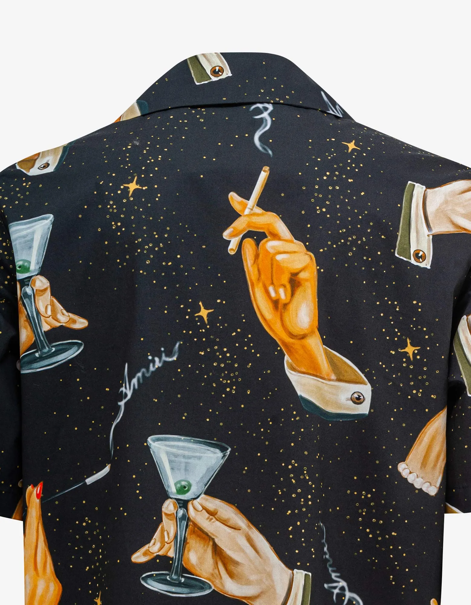 Amiri Black Champagne Bowling Shirt