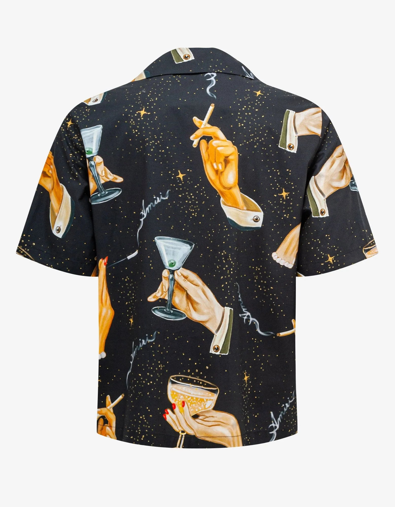 Amiri Black Champagne Bowling Shirt