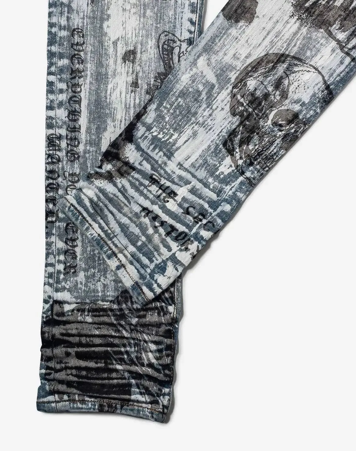 Amiri Jeans Wes Lang Blue Sketch