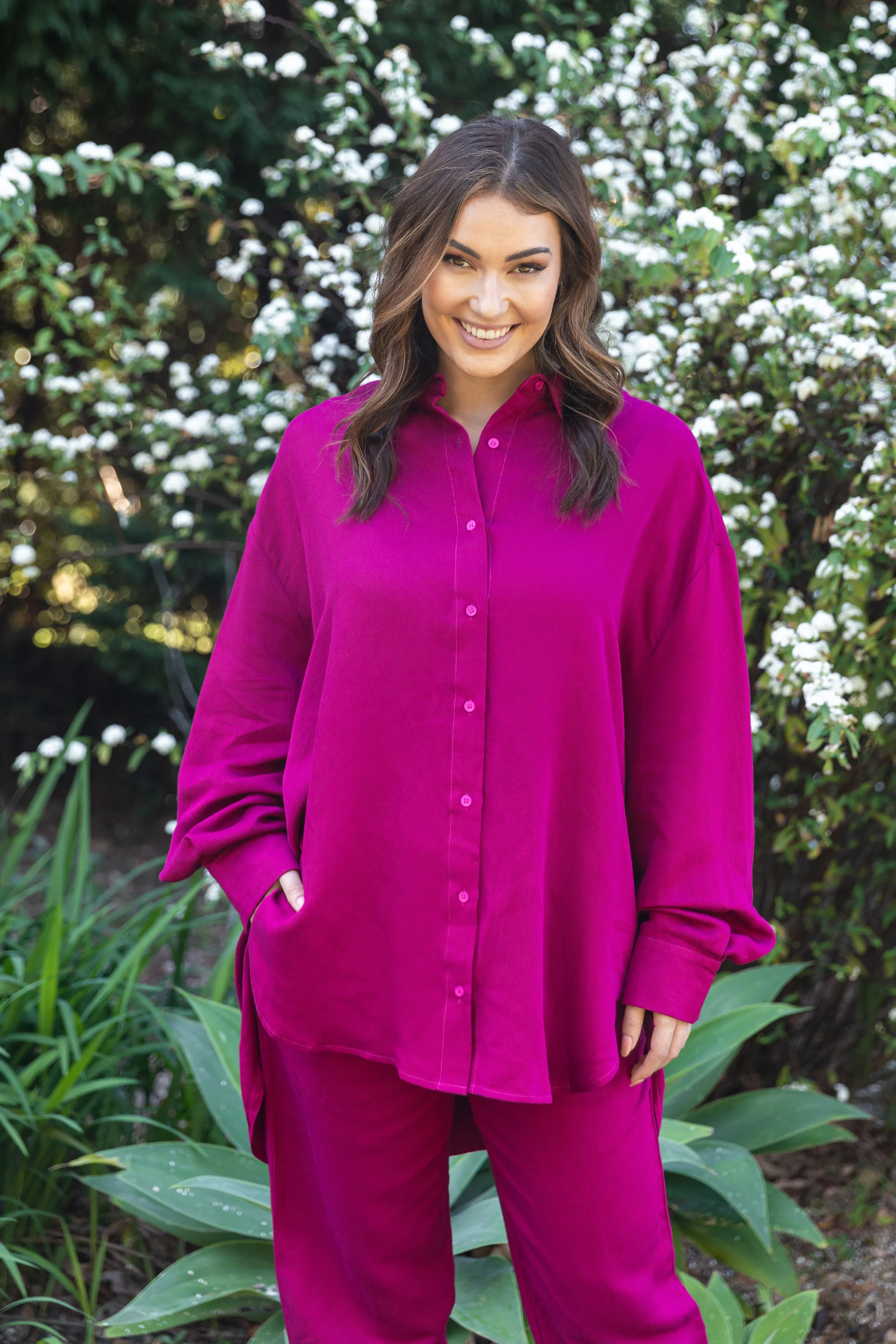 Amore Shirt in Deep Plum