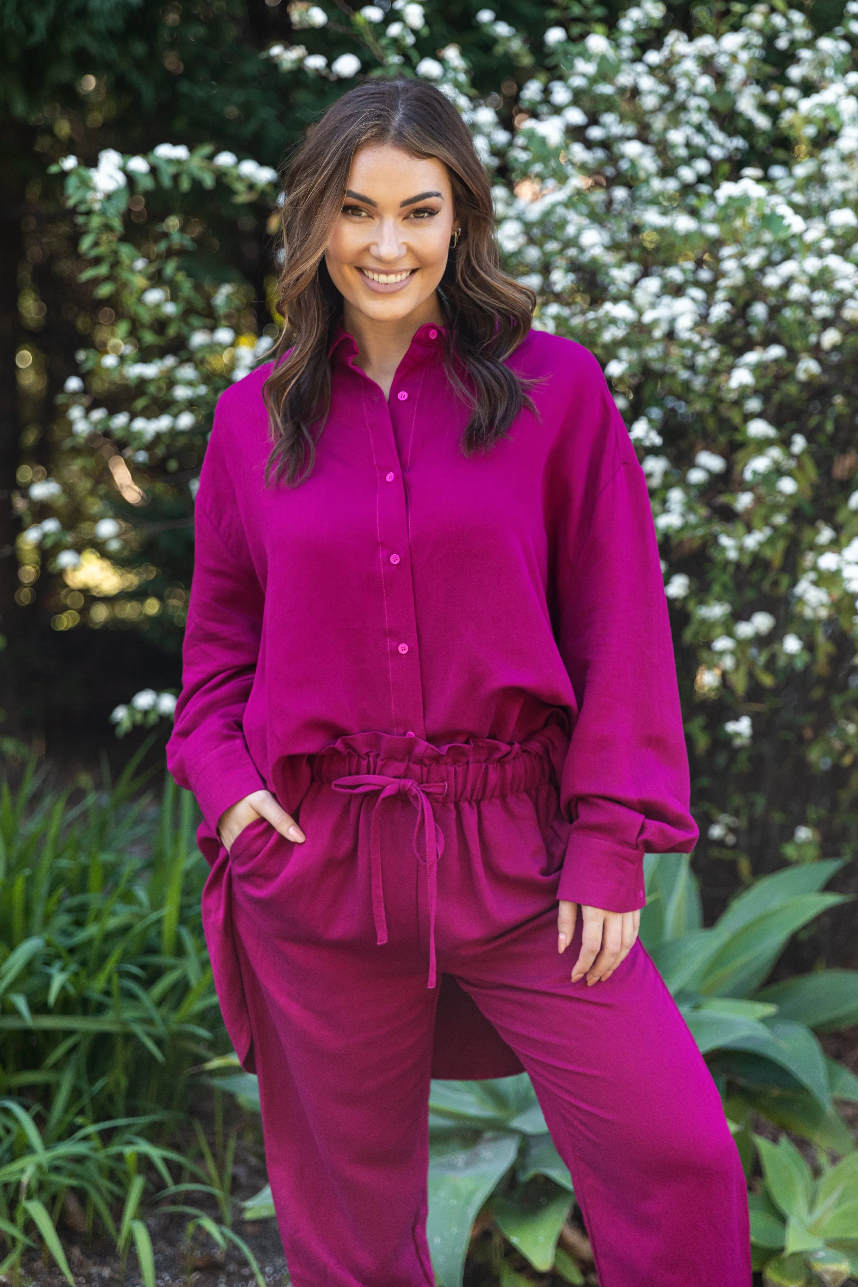 Amore Shirt in Deep Plum