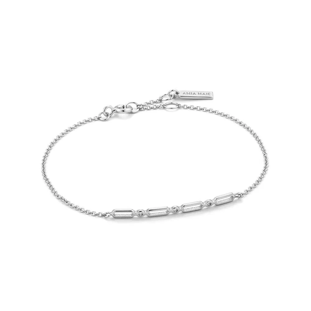 Ania Haie Modern Solid Bar Bracelet - Silver