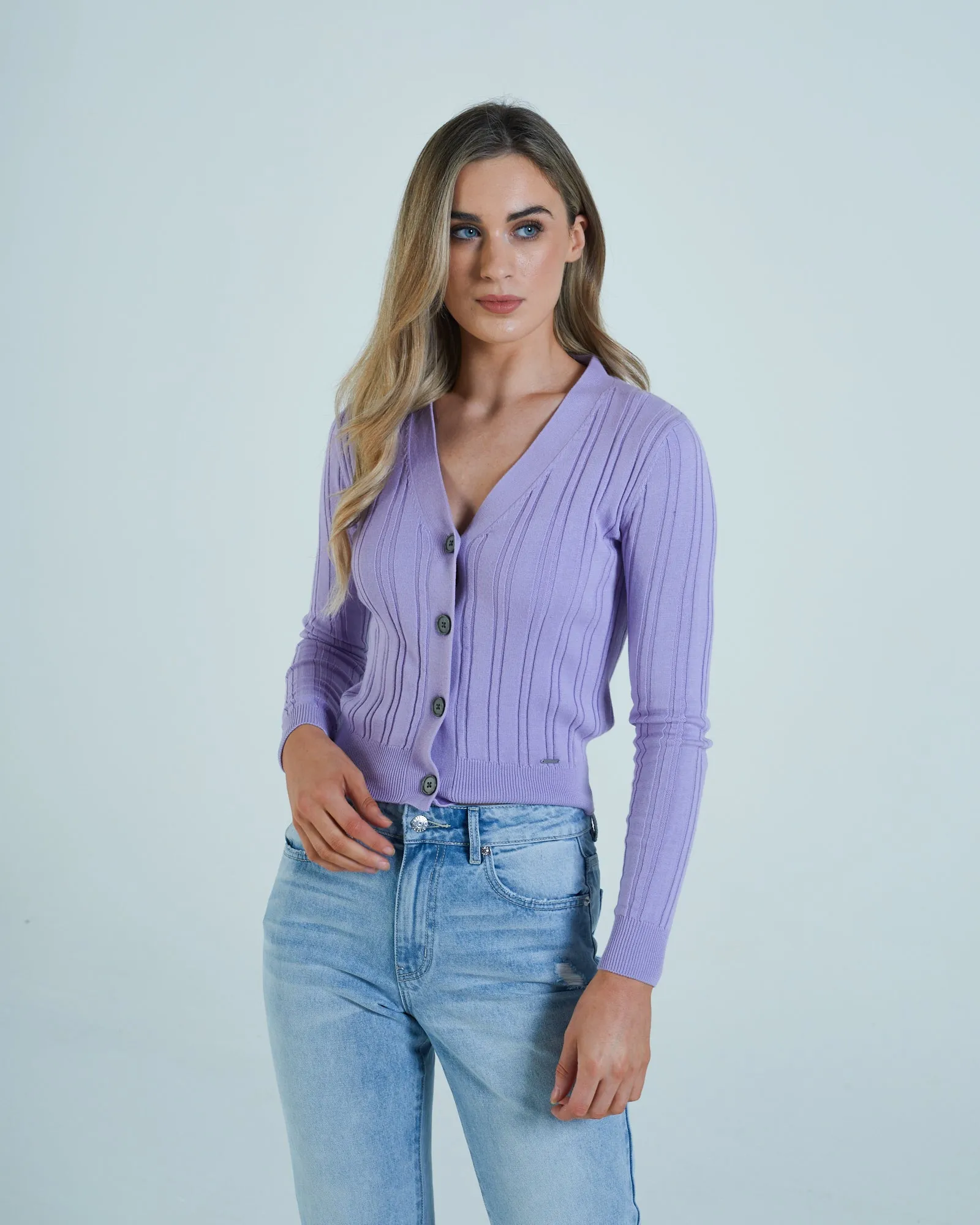 Annalise Cardigan Dusky Lilac