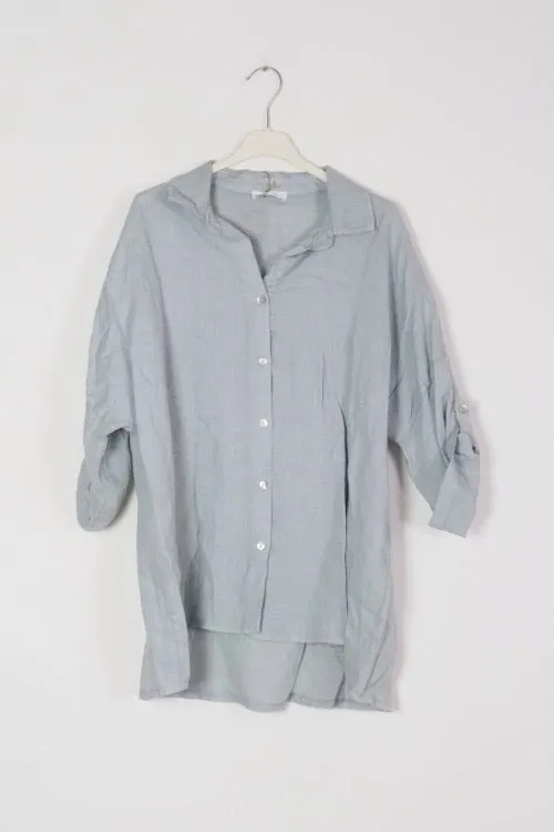 Anne   Kate Italian Trapani Linen Button Shirt