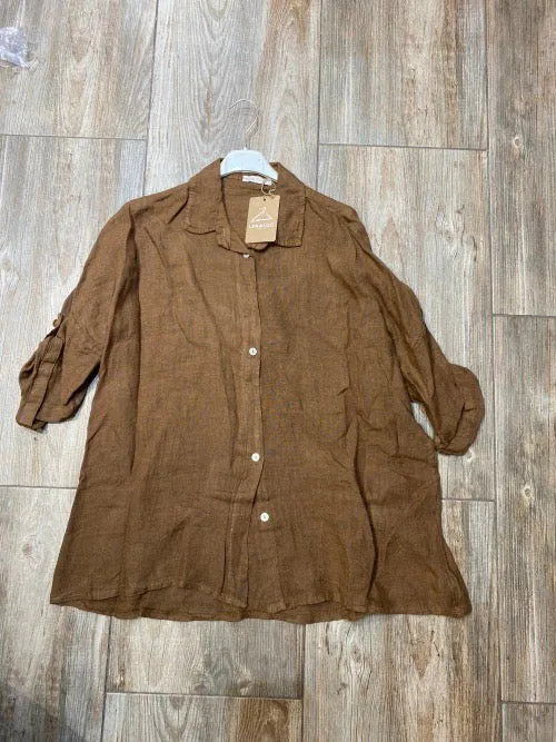 Anne   Kate Italian Trapani Linen Button Shirt