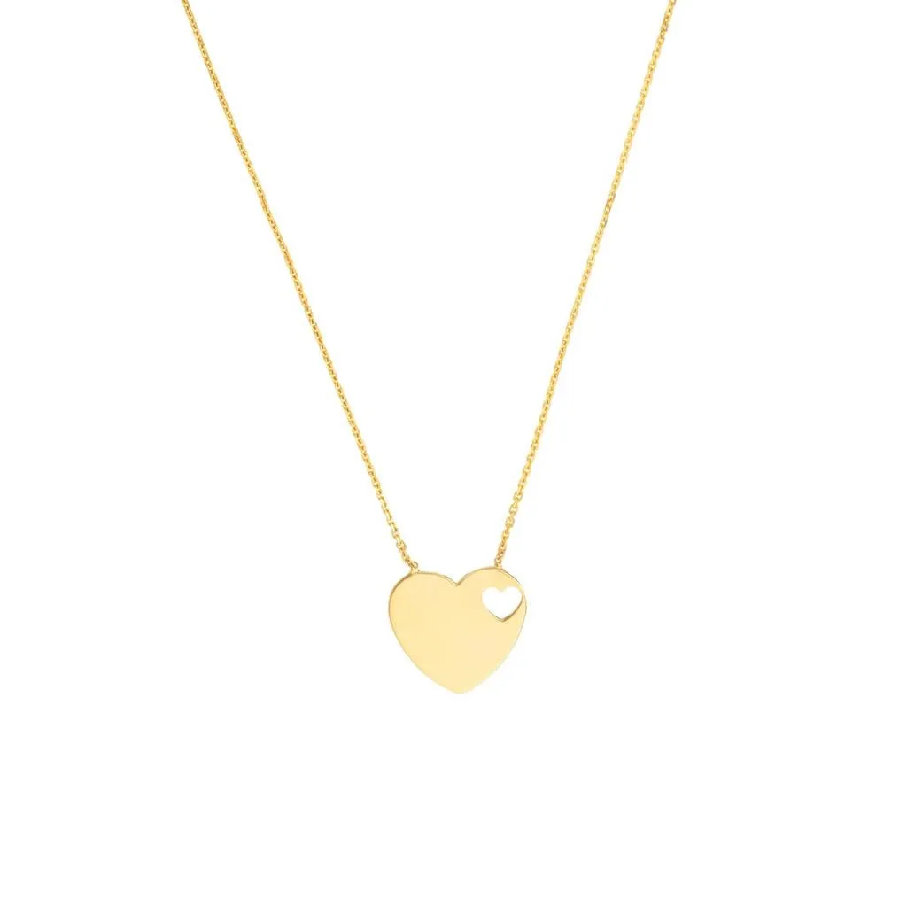 Aura by Martin Binder Gold Heart Cutout Necklace