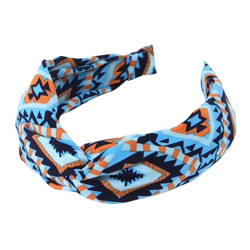 Aztec Patterned Twisted Headband