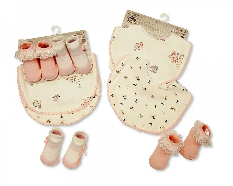 Baby Bibs and Socks Set - 2-Pack-Gp-25-1021