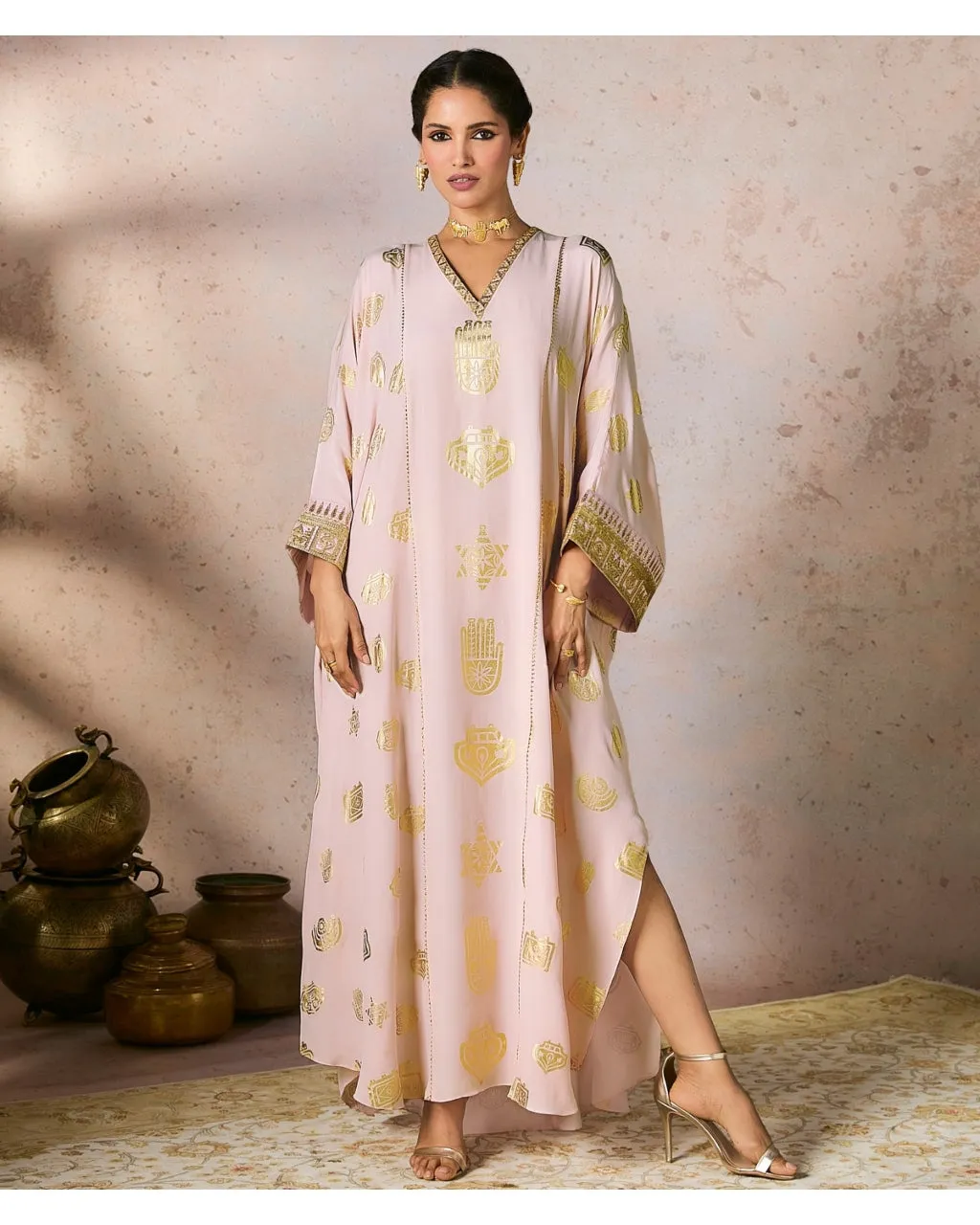 Baby Pink Trinkets Kaftan