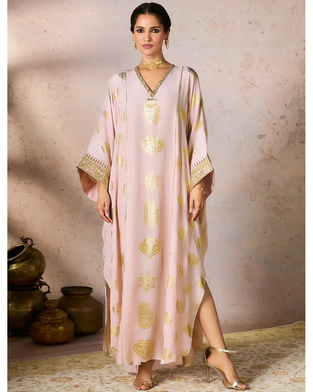 Baby Pink Trinkets Kaftan