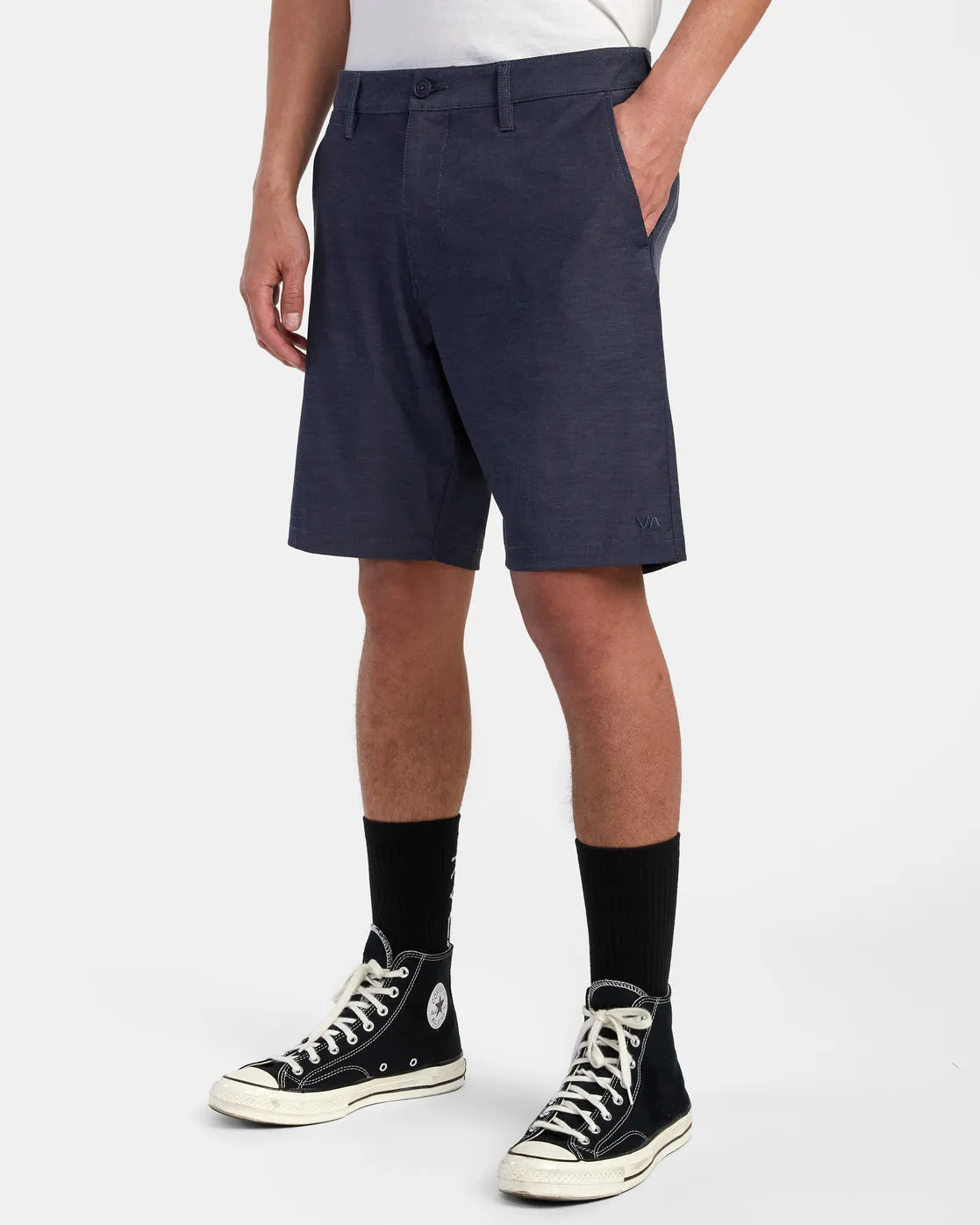 Back In Hybrid 19" Shorts - Denim Heather