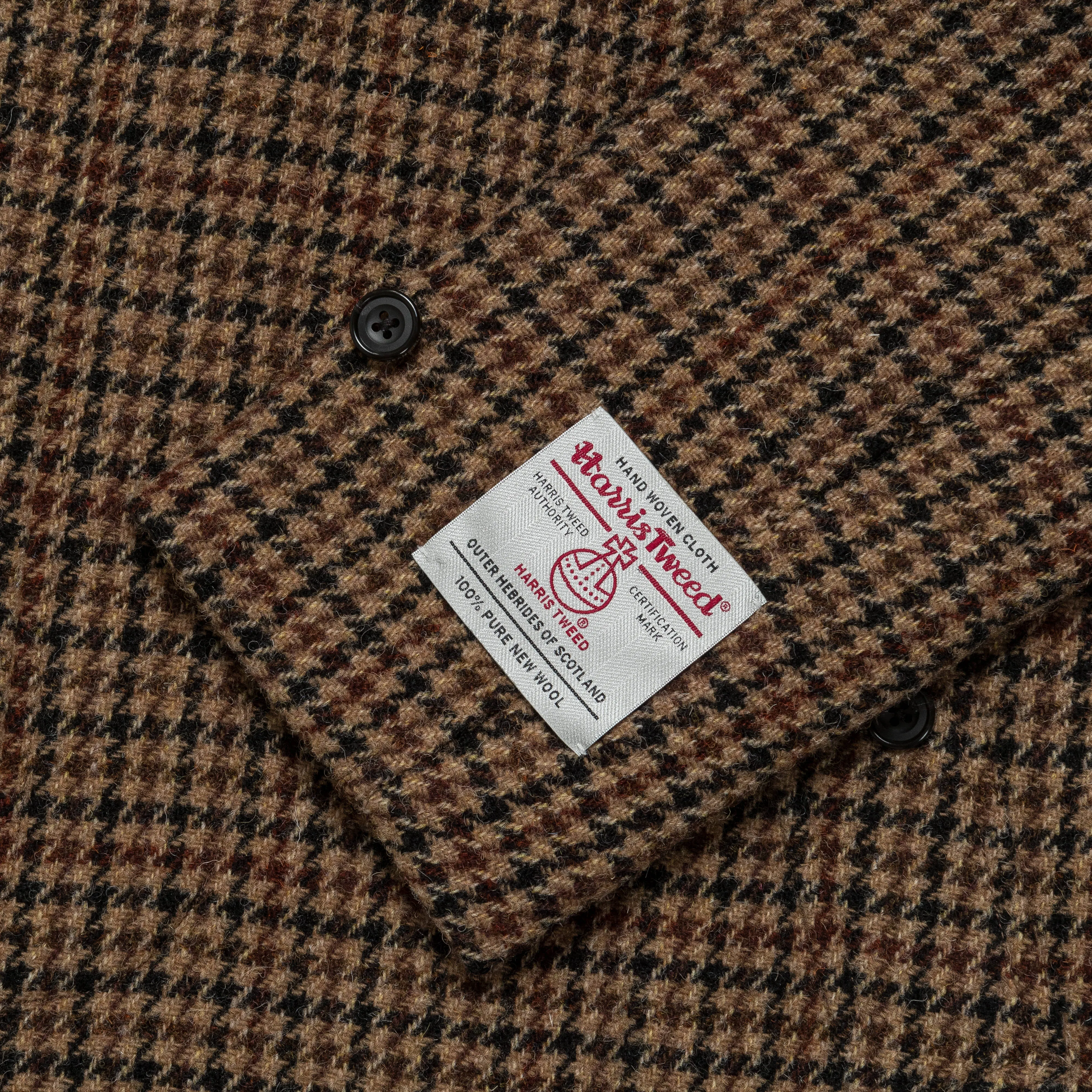 Bal Collar Coat Harris Tweed - Gun Club