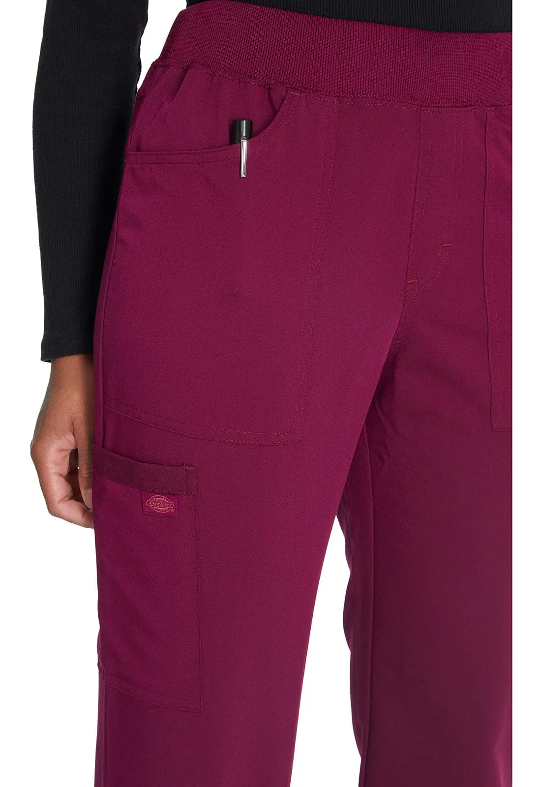 Balance Dickies Mid Rise Tapered Leg Pull-on Scrub Pant Wine XL DK135