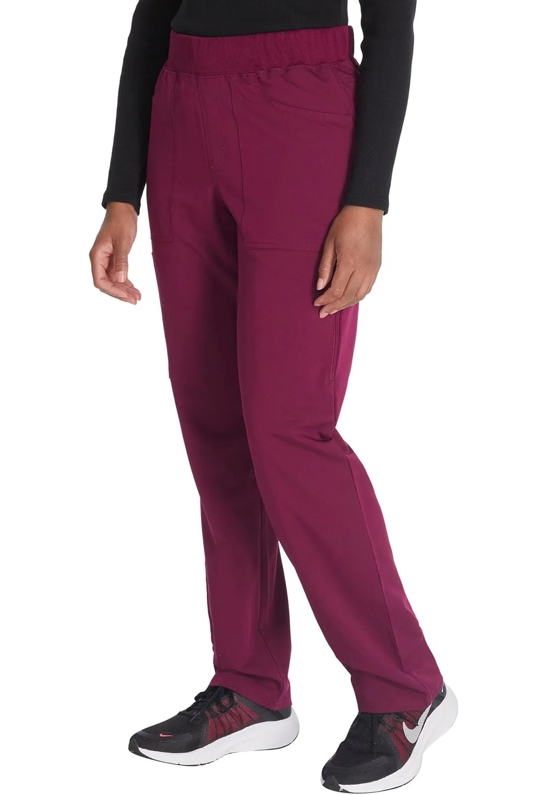 Balance Dickies Mid Rise Tapered Leg Pull-on Scrub Pant Wine XL DK135