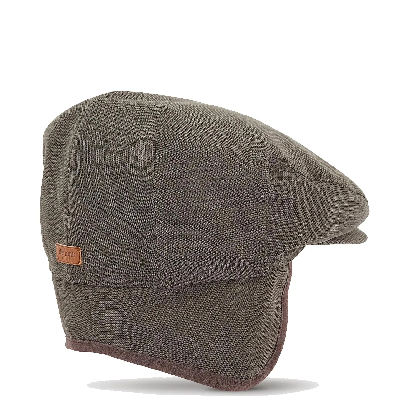 Barbour Beaufort Flat Cap Dark Olive