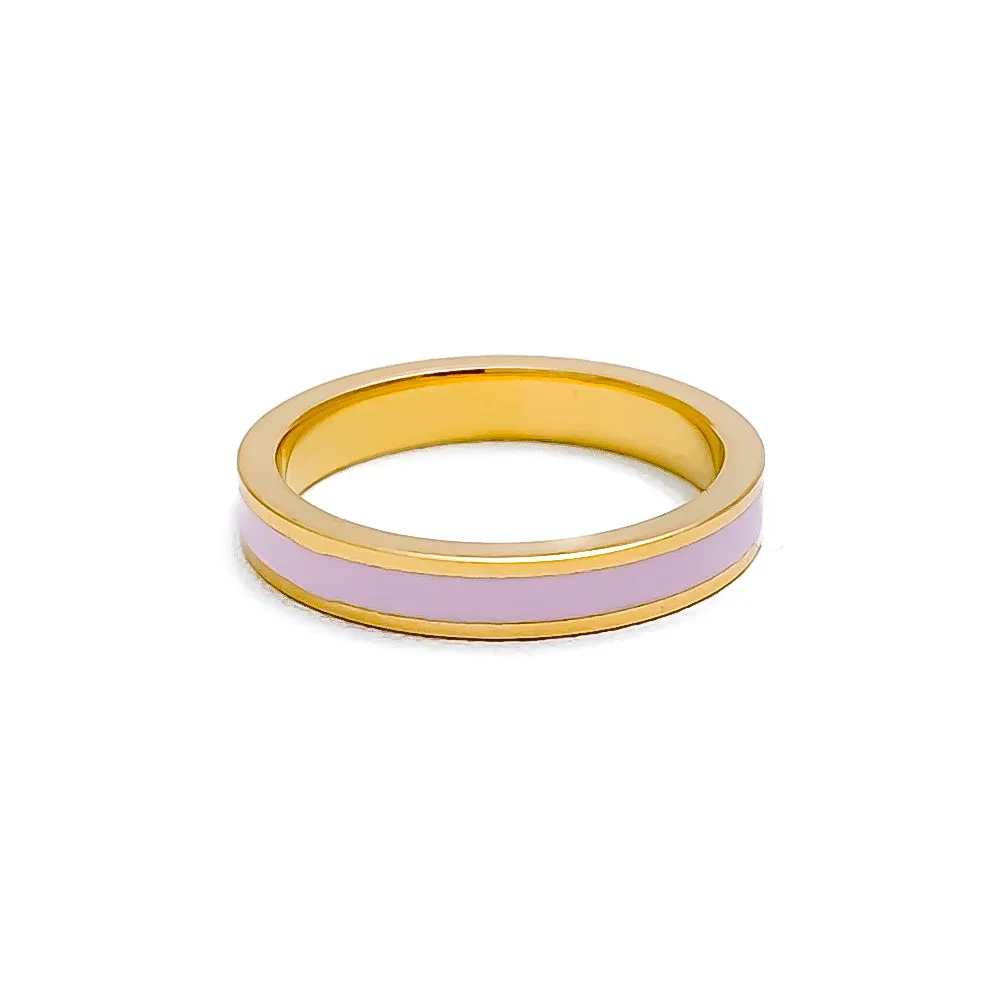 Beautiful Baby Pink 22k Gold Enamel Band