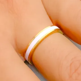 Beautiful Baby Pink 22k Gold Enamel Band