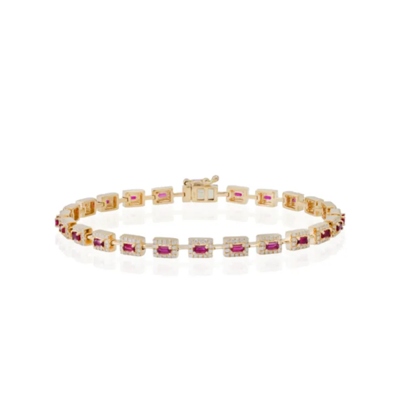 Bella Ruby & Diamond Tennis Bracelet