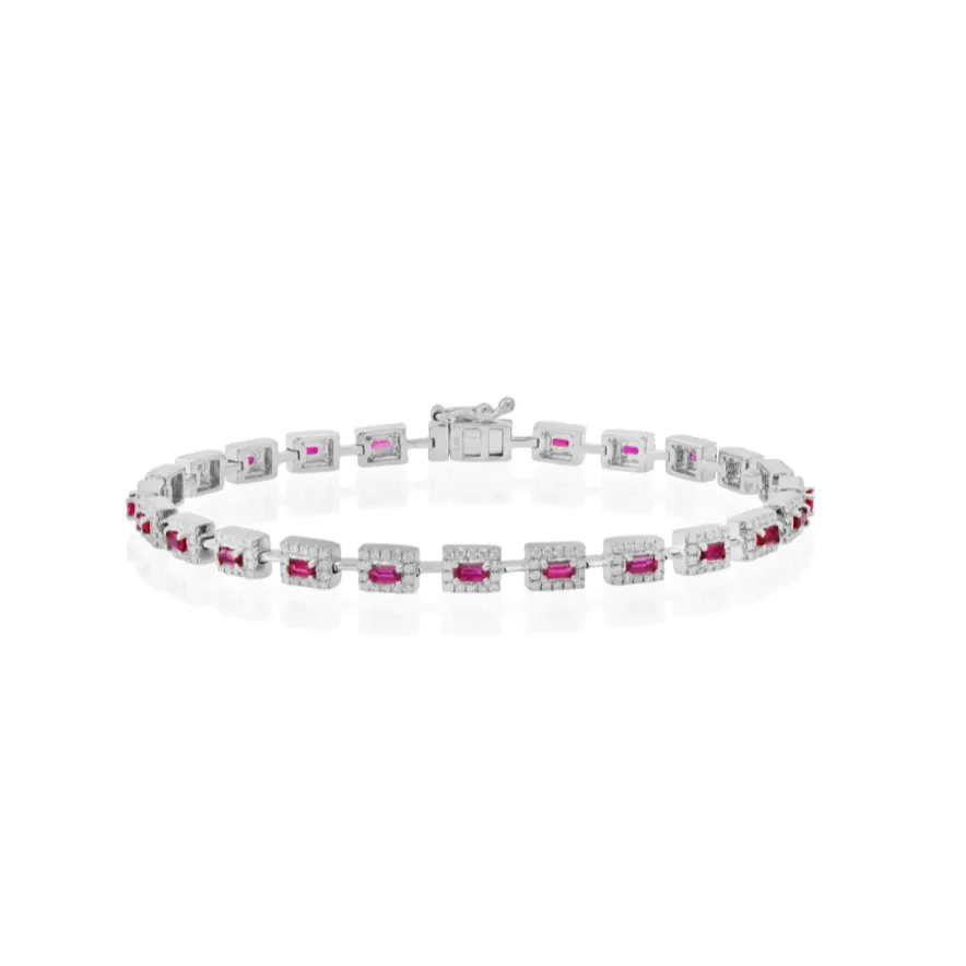 Bella Ruby & Diamond Tennis Bracelet