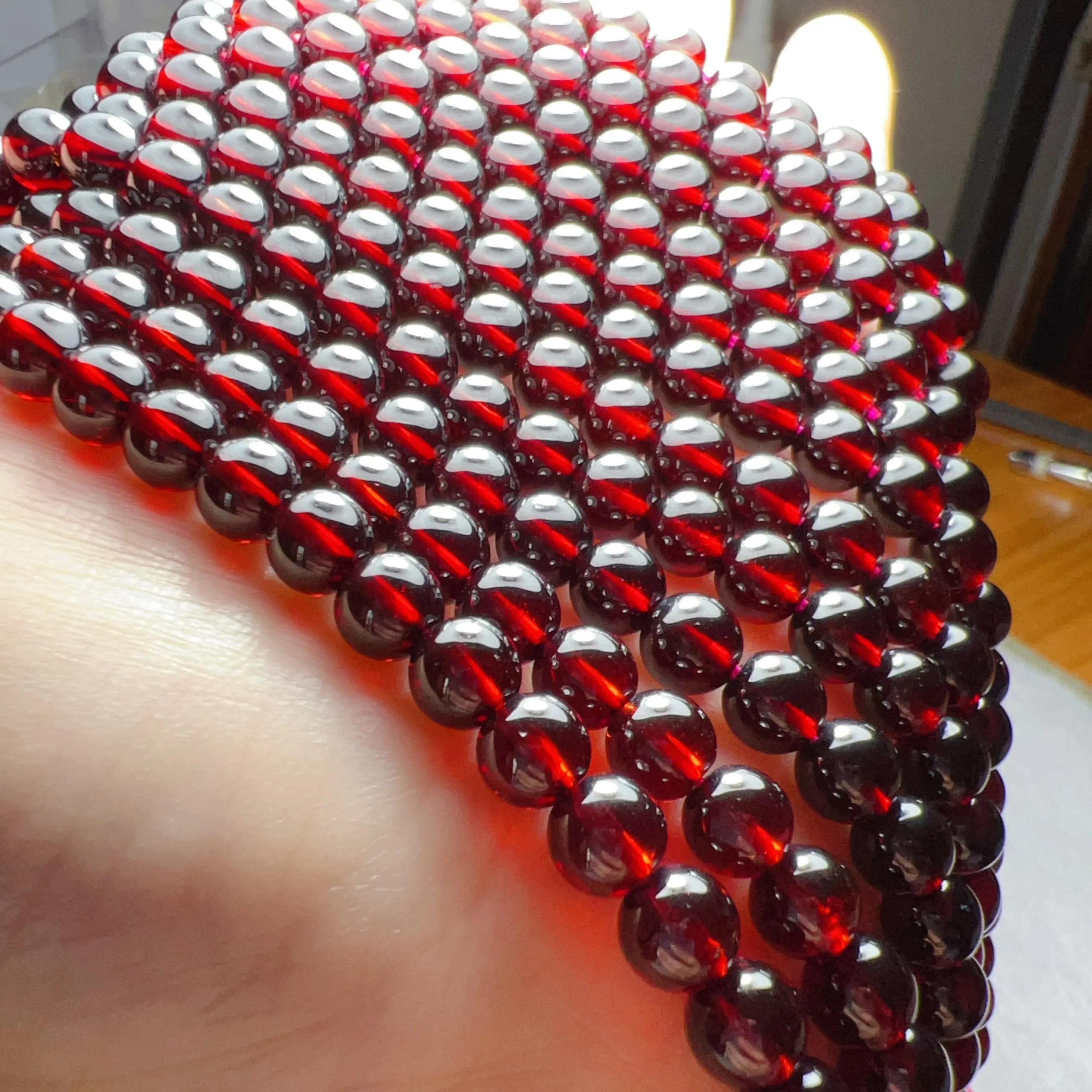 Best Quality in Strands 6mm Natural Almandine Red Garnet Bead Strands for DIY Jewelry Projects