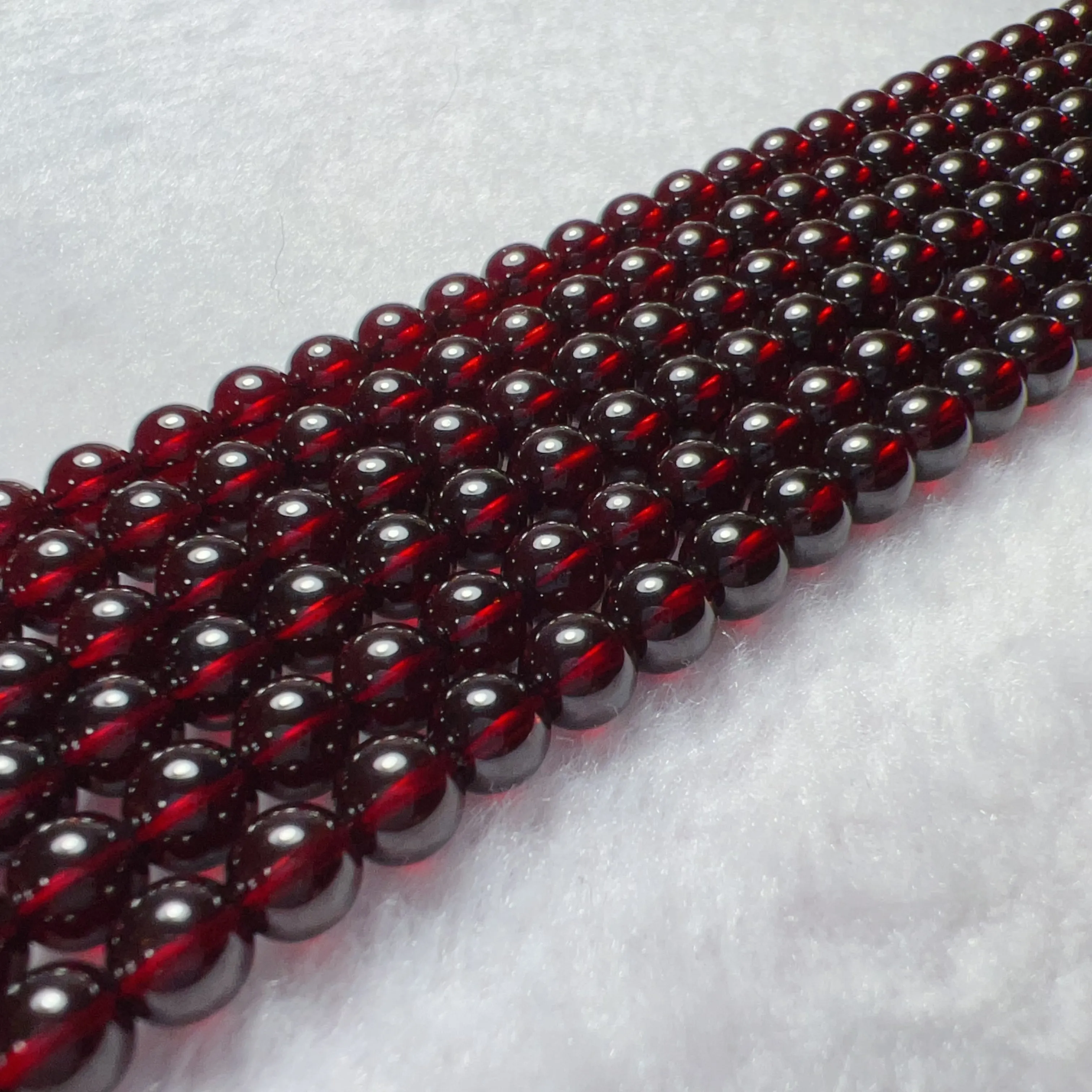 Best Quality in Strands 6mm Natural Almandine Red Garnet Bead Strands for DIY Jewelry Projects