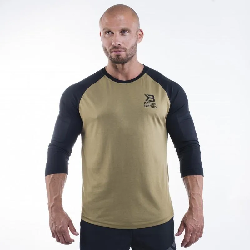 Better Bodies Mens Baseball Tee - Military Green