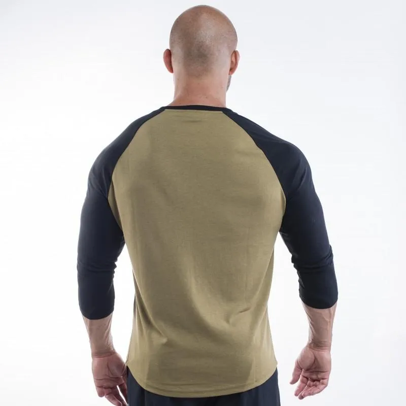 Better Bodies Mens Baseball Tee - Military Green