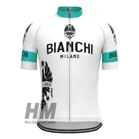 Bianchi Milano Retro Jersey Short Sleeve White