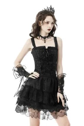 Black Brocade Corset Top