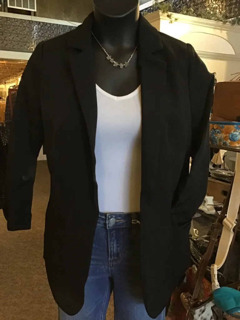 Black Classic Structured Blazer - Small to XL