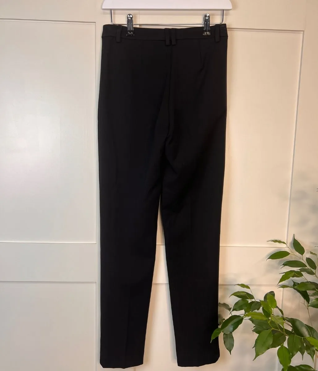 Black Slim Ankle Grazer Trousers Size 6 Long